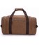 Дорожная сумка текстильная с карманом Vintage 20193 Коричневая фото, картинка, изображение