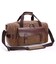 Дорожная сумка текстильная с карманом Vintage 20193 Коричневая фото, картинка, изображение