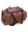 Дорожная сумка текстильная с карманом Vintage 20193 Коричневая фото, картинка, изображение