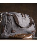 Дорожная сумка текстильная Vintage 20137 Серая фото, картинка, изображение