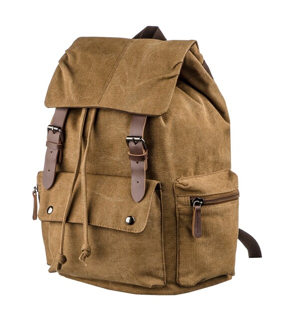 Рюкзак текстильний похідний Vintage 20134 Коричневий картинка, зображення, фото