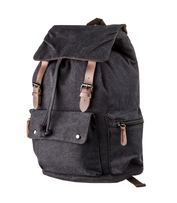 Рюкзак текстильный походный Vintage 20135 Черный фото, картинка, изображение