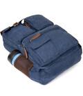Текстильний рюкзак для подорожей ноутбука та міста Vintage 20621 Синій картинка, зображення, фото