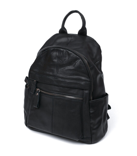 Функциональный кожаный рюкзак Vintage 20374 Черный фото, картинка, изображение