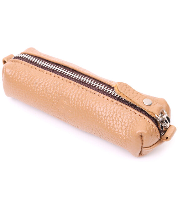 Оригинальная женская кожаная ключница GRANDE PELLE 11639 Бежевый фото, картинка, изображение