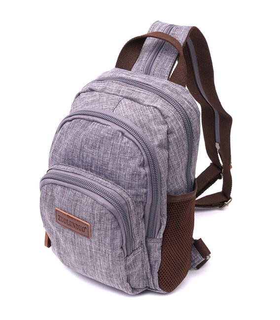 Сучасний рюкзак з поліестру з великою кількістю кишень Vintage 22149 Сірий картинка, зображення, фото