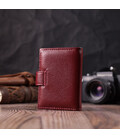 Практичная визитница из натуральной кожи ST Leather 22468 Бордовый фото, картинка, изображение