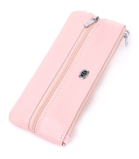 Стильная ключница нежного цвета из натуральной кожи ST Leather 22510 Розовый фото, картинка, изображение