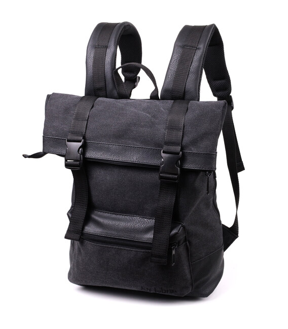 Текстильний рюкзак для ноутбука роботи навчання та міста FABRA 22583 Чорний картинка, зображення, фото