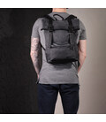 Текстильний рюкзак для ноутбука роботи навчання та міста FABRA 22583 Чорний картинка, зображення, фото
