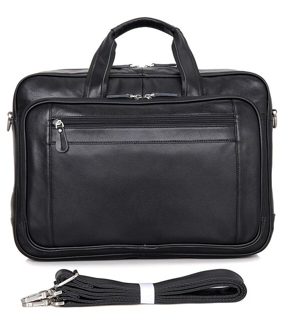 Сумка мужская Vintage 14398 для ноутбука 17 дюймов Черная фото, картинка, изображение