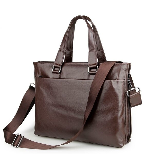 Шкіряна чоловіча сумка для документів роботи та міста Vintage 14399 Коричнева картинка, зображення, фото