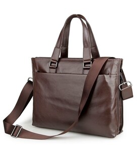 Шкіряна чоловіча сумка для документів роботи та міста Vintage 14399 Коричнева картинка, зображення, фото