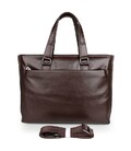 Шкіряна чоловіча сумка для документів роботи та міста Vintage 14399 Коричнева картинка, зображення, фото