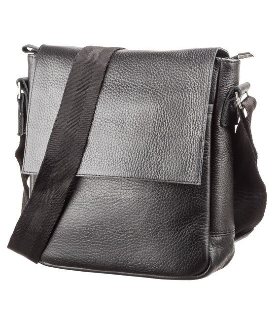 Сумка SHVIGEL 11081 из натуральной кожи Черная фото, картинка, изображение