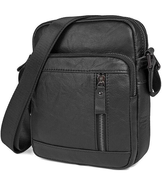 Сумка Vintage 14527 из натуральной кожи Черная фото, картинка, изображение