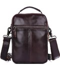 Кожаная мужская сумка через плечо для документов и города Vintage 14544 Коричневая фото, картинка, изображение
