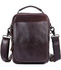 Кожаная мужская сумка через плечо для документов и города Vintage 14544 Коричневая фото, картинка, изображение