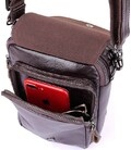 Кожаная мужская сумка через плечо для документов и города Vintage 14544 Коричневая фото, картинка, изображение