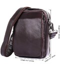 Кожаная мужская сумка через плечо для документов и города Vintage 14544 Коричневая фото, картинка, изображение