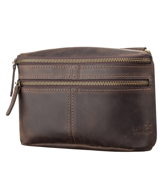 Сумка чоловіча SHVIGEL 11094 шкіряна Коричнева картинка, зображення, фото