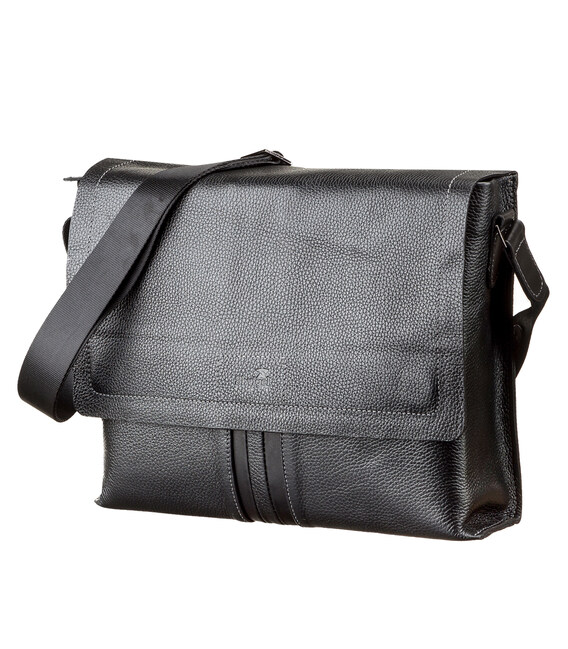 Сумка мужская SHVIGEL 11106 кожаная Черная фото, картинка, изображение