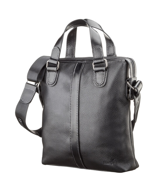 Сумка мужская SHVIGEL 11114 кожаная Черная фото, картинка, изображение