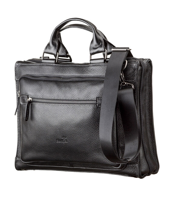 Сумка мужская SHVIGEL 11116 кожаная Черная фото, картинка, изображение