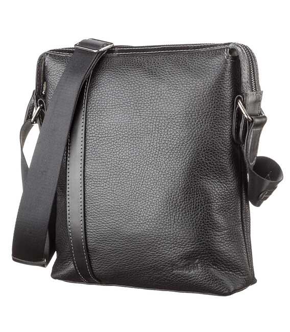 Сумка мужская SHVIGEL 11122 кожаная Черная фото, картинка, изображение