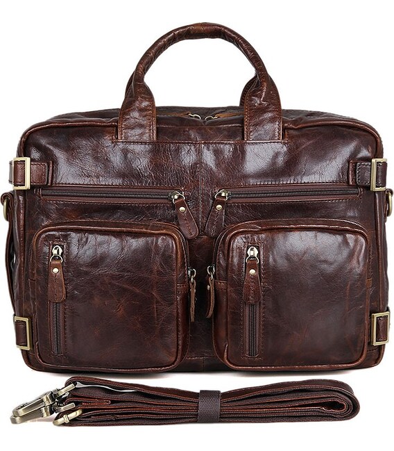 Сумка мужская Vintage 14590 кожаная Коричневая фото, картинка, изображение