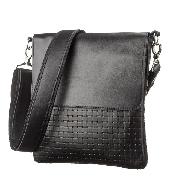 Сумка SHVIGEL 11124 из натуральной кожи Черная фото, картинка, изображение