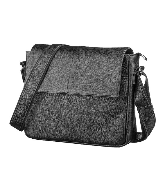 Сумка SHVIGEL 11131 шкіряна Чорна картинка, зображення, фото