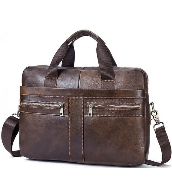 Сумка чоловіча Vintage 14626 шкіряна Коричнева картинка, зображення, фото