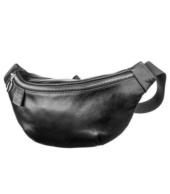 Поясная сумка GRANDE PELLE 11140 Черная фото, картинка, изображение