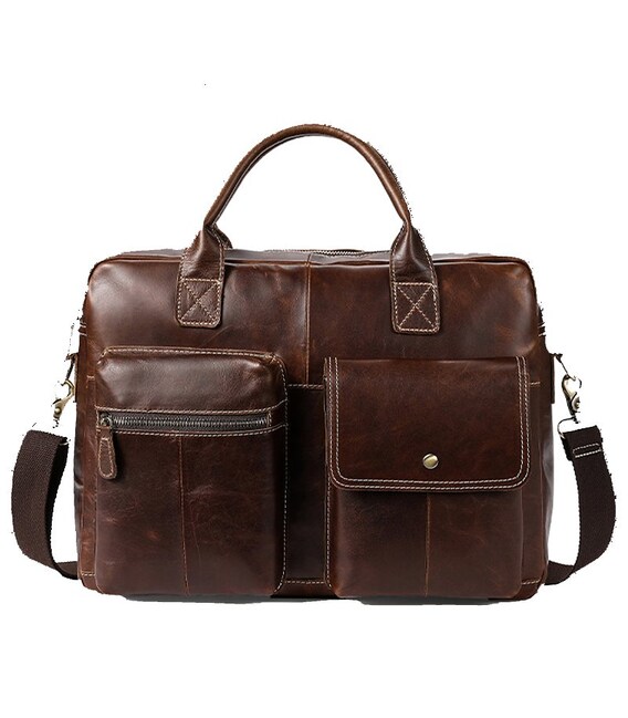 Сумка чоловіча Vintage 14661 для ноутбука Коричнева картинка, зображення, фото