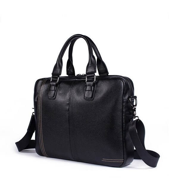 Сумка мужская флотар для ноутбака Vintage 14672 Черная фото, картинка, изображение