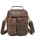 Сумка мужская Crazy horse Vintage 14692 Коричневая фото, картинка, изображение