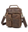 Сумка мужская Crazy horse Vintage 14692 Коричневая фото, картинка, изображение