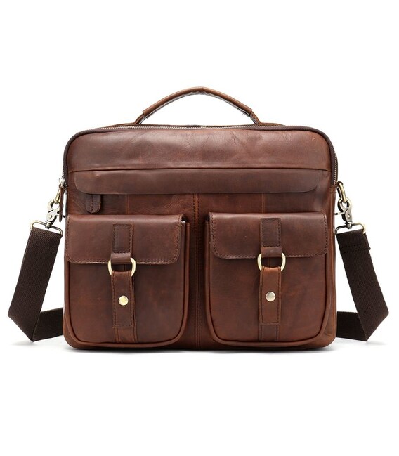 Сумка чоловіча Vintage 14717 Коричнева картинка, зображення, фото