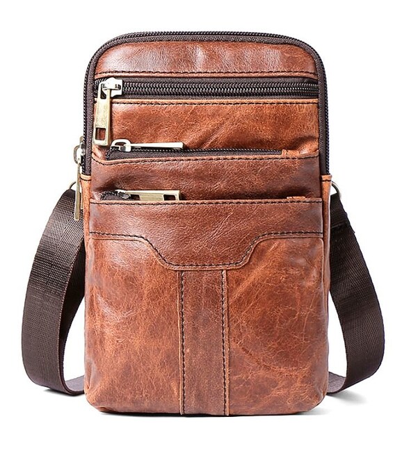 Сумка чоловіча Vintage 14724 Коричнева картинка, зображення, фото