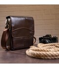 Сумка мужская гладкая Vintage 14733 Коричневая картинка, изображение, фото