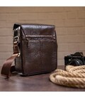 Сумка мужская гладкая Vintage 14733 Коричневая картинка, изображение, фото
