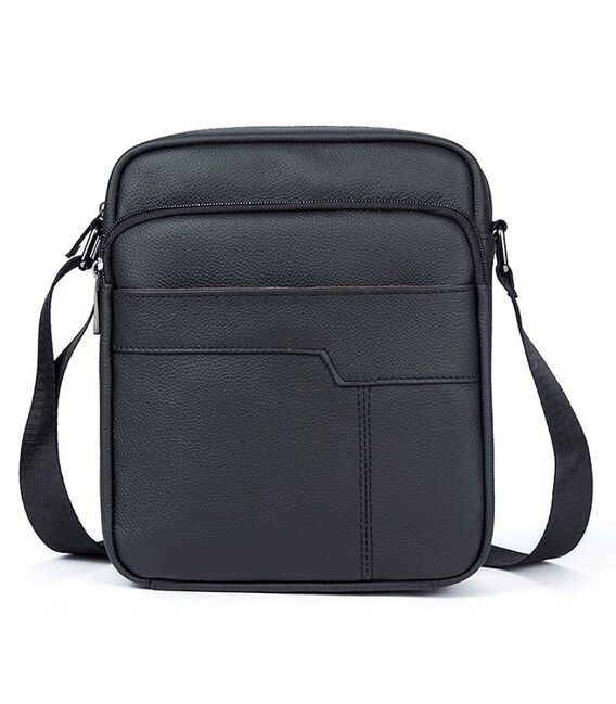 Сумка мужская флотар Vintage 14743 Черная фото, картинка, изображение