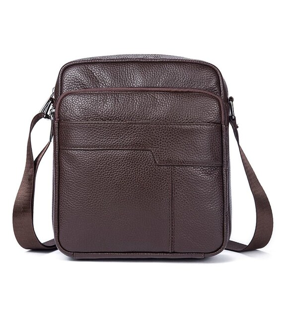 Сумка чоловіча Vintage 14744 Коричнева картинка, зображення, фото