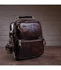 Сумка мужская гладкая Vintage 14748 Коричневая фото, картинка, изображение
