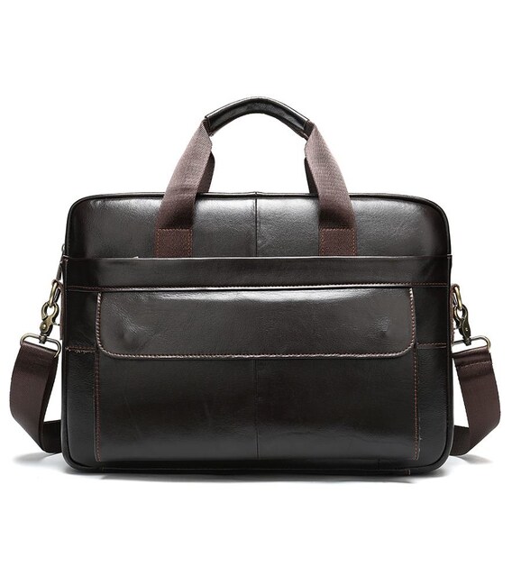 Сумка мужская под ноутбук Vintage 14750 Коричневая фото, картинка, изображение