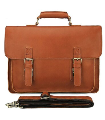 Кожаный портфель матовый Vintage 14937 Рыжий картинка, изображение, фото