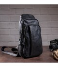 Сумка мужская из кожи через плечо Vintage 14784 Черная картинка, изображение, фото