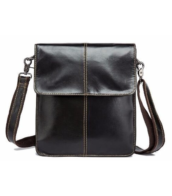 Мужская сумка- мессенджер кожаная Vintage 14803 Коричневая фото, картинка, изображение