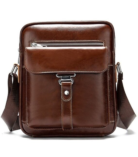 Сумка cтильная мужская Vintage 14829 Коричневая фото, картинка, изображение